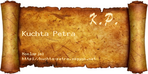 Kuchta Petra névjegykártya